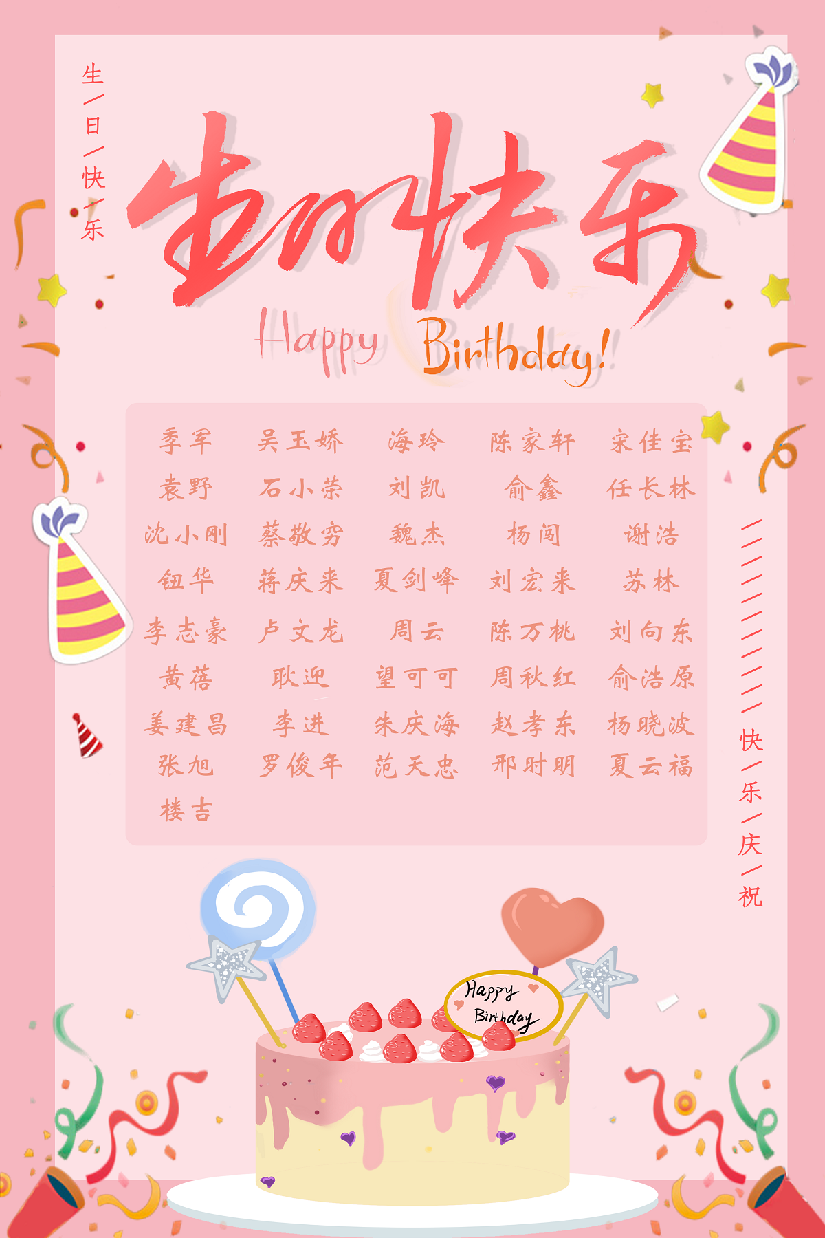【生日祝?！抗ё?月生日的員工生日快樂！